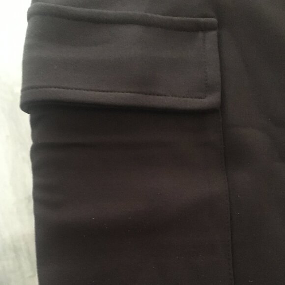 Max Studio London Black Ponte Knit Cargo Jogger Sz L NWT - Picture 3 of 7